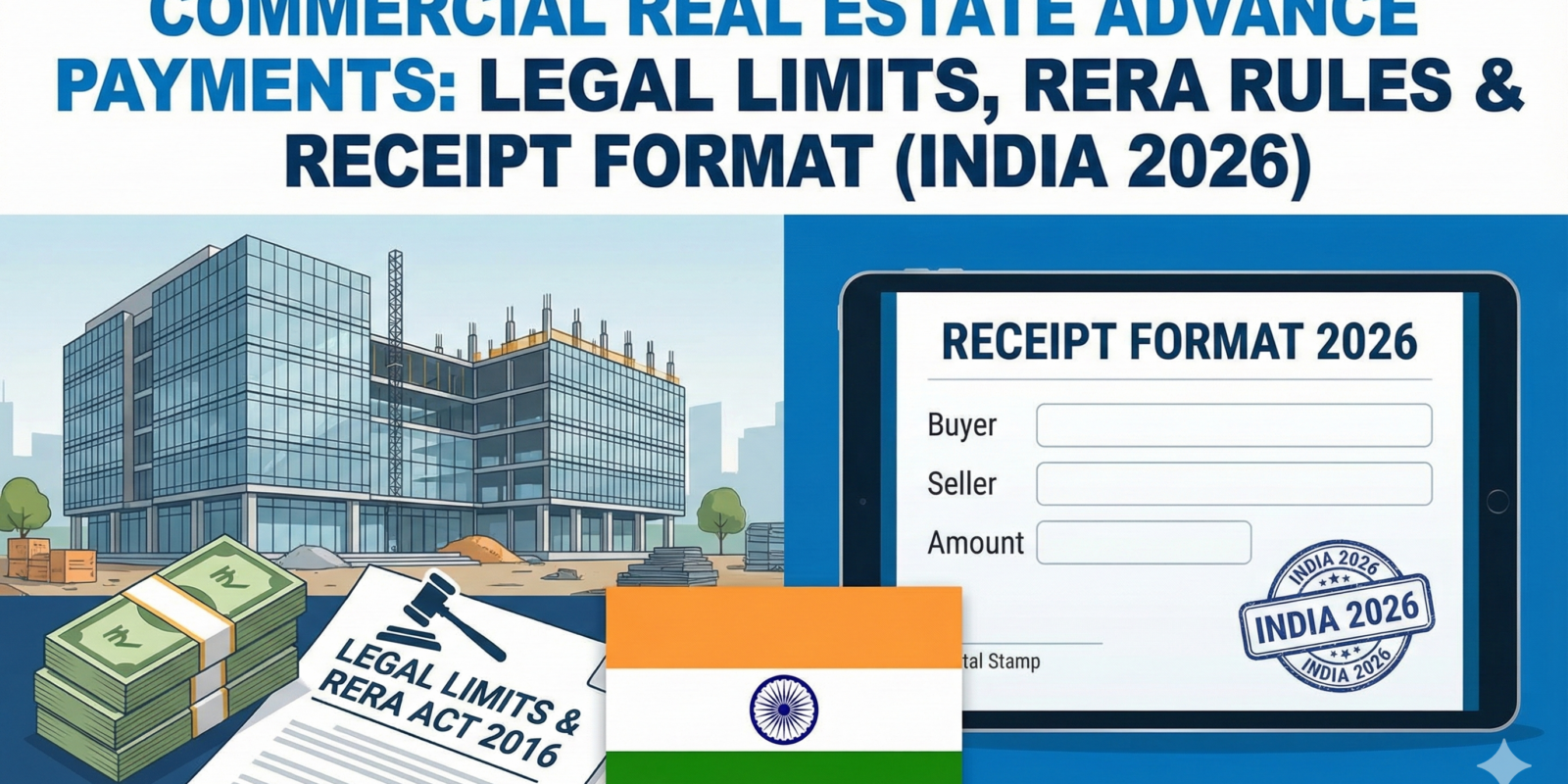 Commercial Real Estate Advance Payments: Legal Limits, RERA Rules & Receipt Format (India 2026)