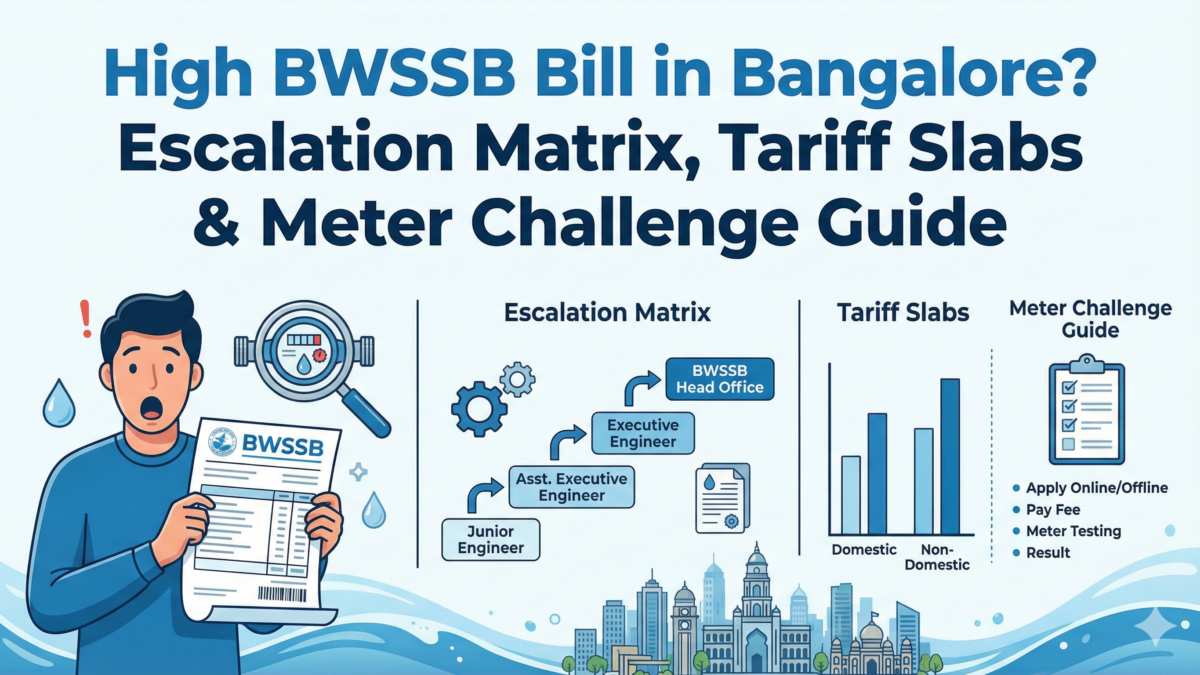 High BWSSB Bill in Bangalore Escalation Matrix, Tariff Slabs & Meter Challenge Guide