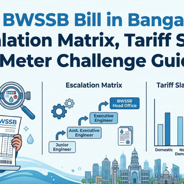 High BWSSB Bill in Bangalore Escalation Matrix, Tariff Slabs & Meter Challenge Guide