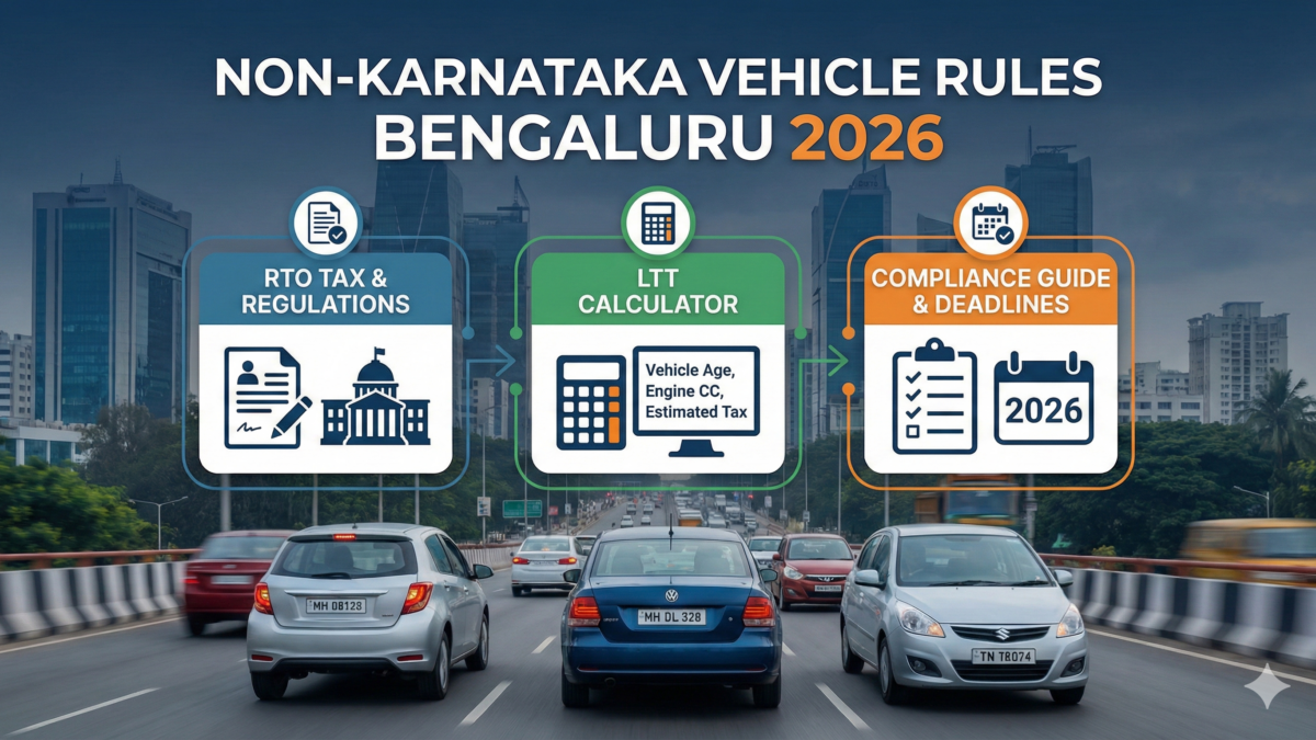 Non-Karnataka Vehicle Rules Bengaluru 2026 RTO Tax, LTT Calculator & Compliance Guide Evaakil