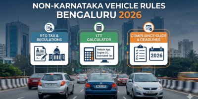 Non-Karnataka Vehicle Rules Bengaluru 2026 RTO Tax, LTT Calculator & Compliance Guide Evaakil