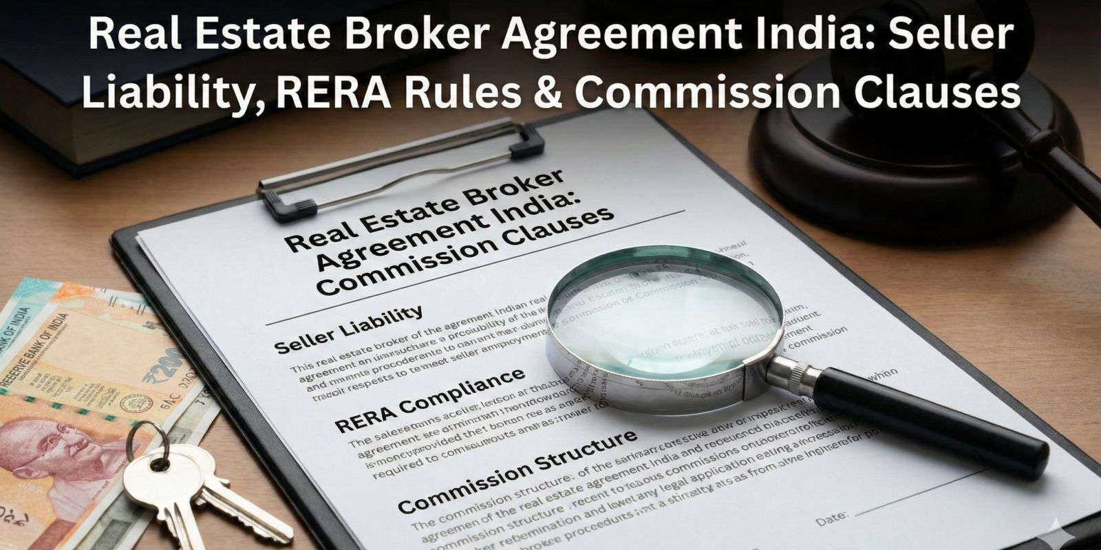 Real Estate Broker Agreement India Seller Liability, RERA Rules & Commission Clauses