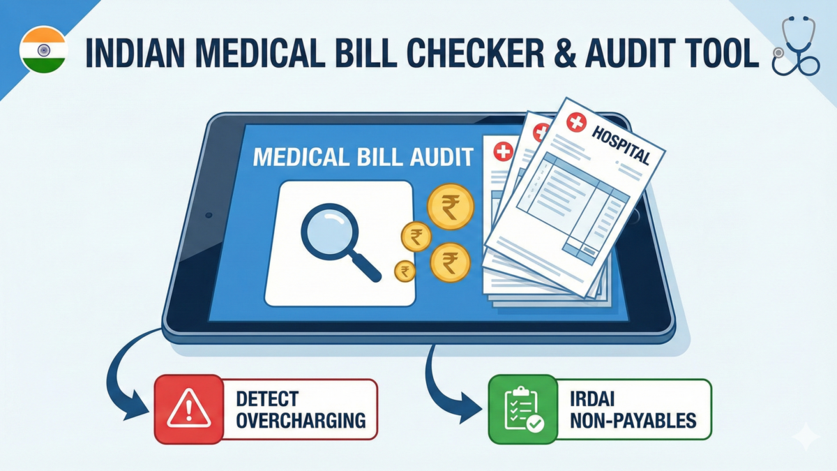 Indian Medical Bill Checker & Audit Tool Detect Overcharging & IRDAI Non-Payables