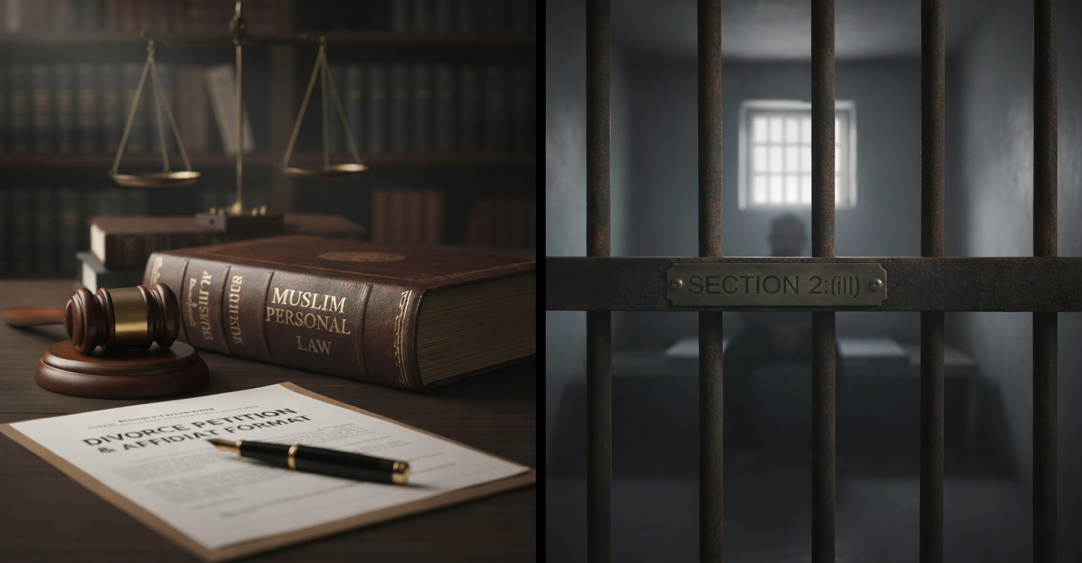 Muslim Divorce for Imprisonment Section 2(iii) Guide & Affidavit Format
