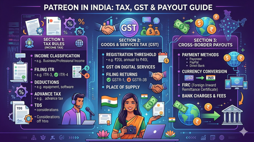 Patreon in India: Tax Rules, GST, and Cross Border Payout Guide