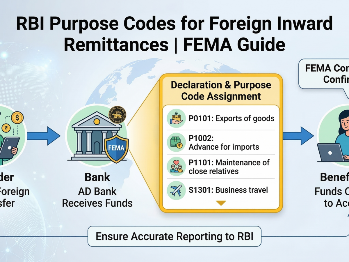 RBI Purpose Codes for Foreign Inward Remittances FEMA Guide