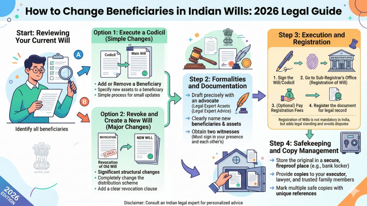 How to Change Beneficiaries in Indian Wills 2026 Legal Guide