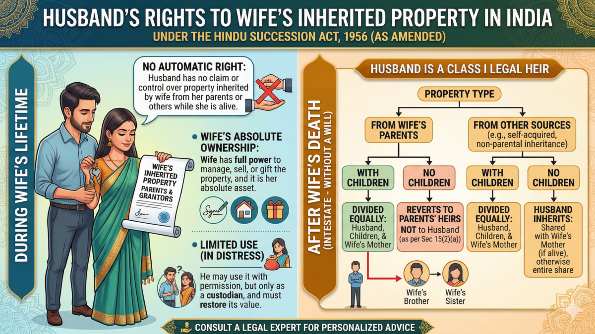 Husbands Rights to Wifes Inherited Property in India