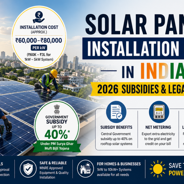 Solar Panel Installation Cost in India 2026 Subsidies & Legal Rules